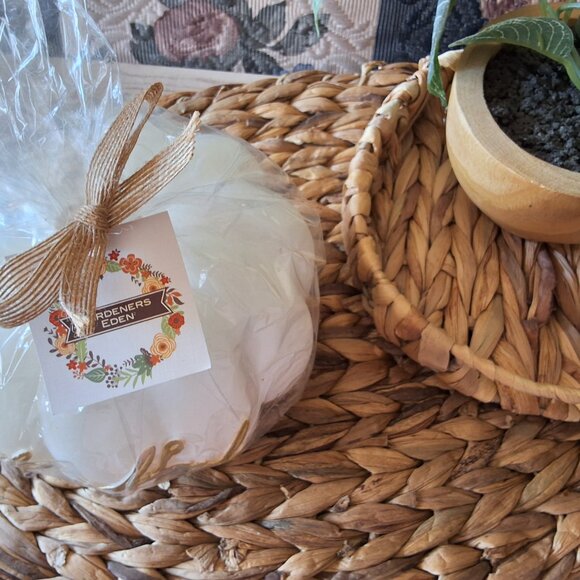 NWT White Pumpkin CANDLE - Picture 2 of 5